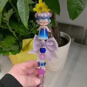 Custom Beadable Fancy Pen with Colorful Beads and Decorative Elements for Personalized Writing