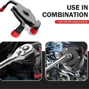 Universal Adjustable Oil Filter Wrench Set, Oil Filter Removal Tool Kit for Cars Trucks Tractors, Car Repair Tools, High Efficiency Dual Direction