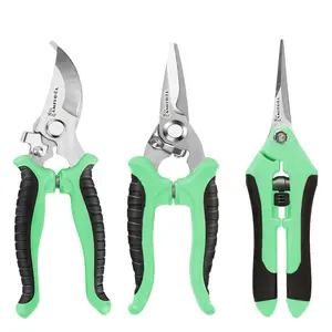 3pcs Garden Shears Pruning Garden Clippers Bulk Bypass Pruner Heavy Duty for Gardening Hedge Plant Cutting Flower Scissors for Tree Trimming Bonsai Cutting Fruits Picking