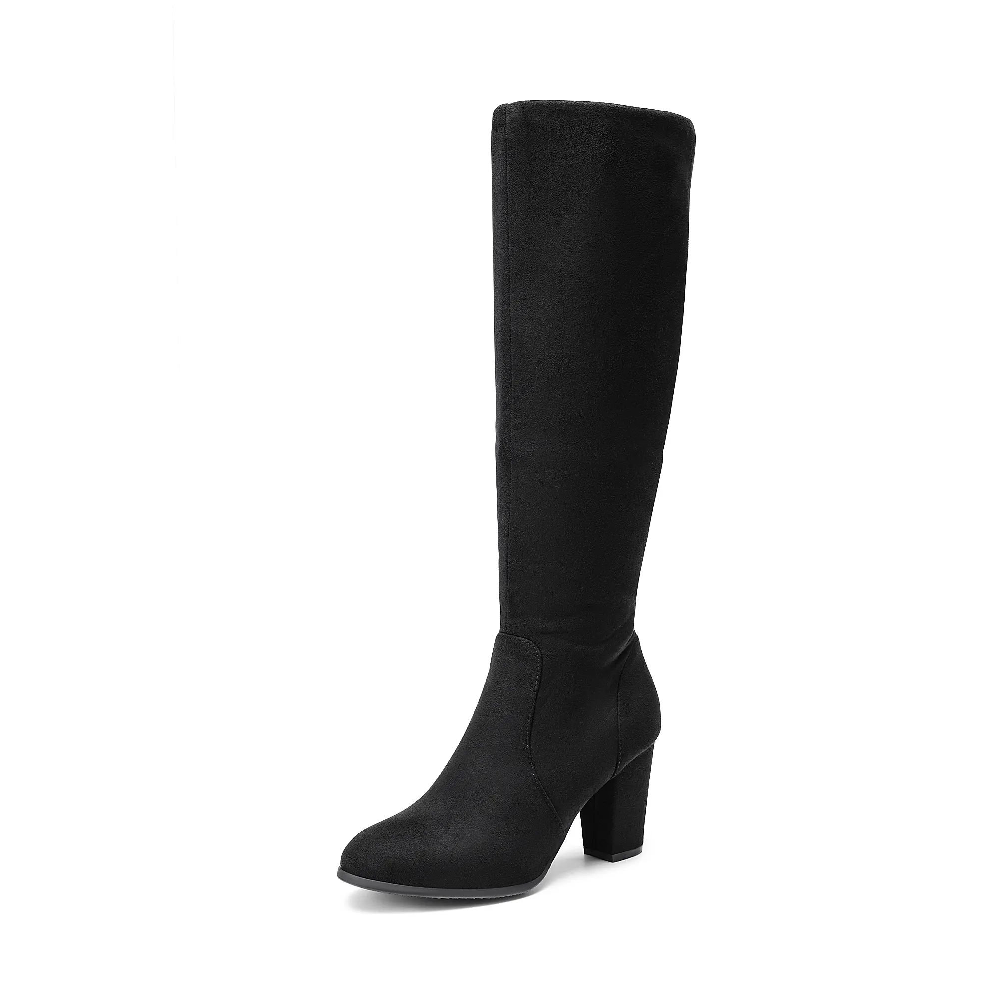 Dream Pairs Women's Stylish Soft Pointed-Toe Chunky-Heel Knee-High Boots, Women's Fashion Shoe & Footwear