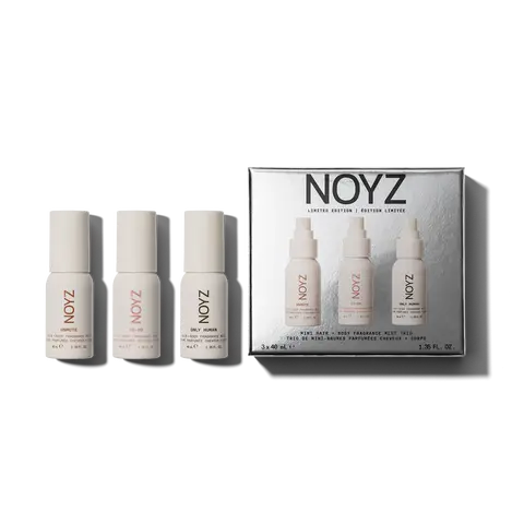 NOYZ Hair + Body Mist Gourmand Travel Trio - Limited Edition, 3 Best-Selling Scents, Only Human, 12:00, Unmute, 40ml Each, Perfect for Gifting & Travel