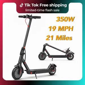 Electric Scooter, 19 MPH Max Speed, 21 Miles Range, 350W Powerful Motor, 15° Climb Up, 48V13AH Long-lasting Battery, Rear Drum Brake, 8.5'' Tires, App Control, Adjustable Speed, Foldable, Night Lighting, Perfect Gift