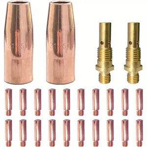 0.035" Mig Gun Accessory Kit for Lincoln Magnum 100L or Tweco Mini/#1 Mig Gun: 20 11-35 0.035" Contact Tips + 2 21-50 1/2" Gas Nozzles + 2 35-50 Gas Diffusion Device Parts Industrial