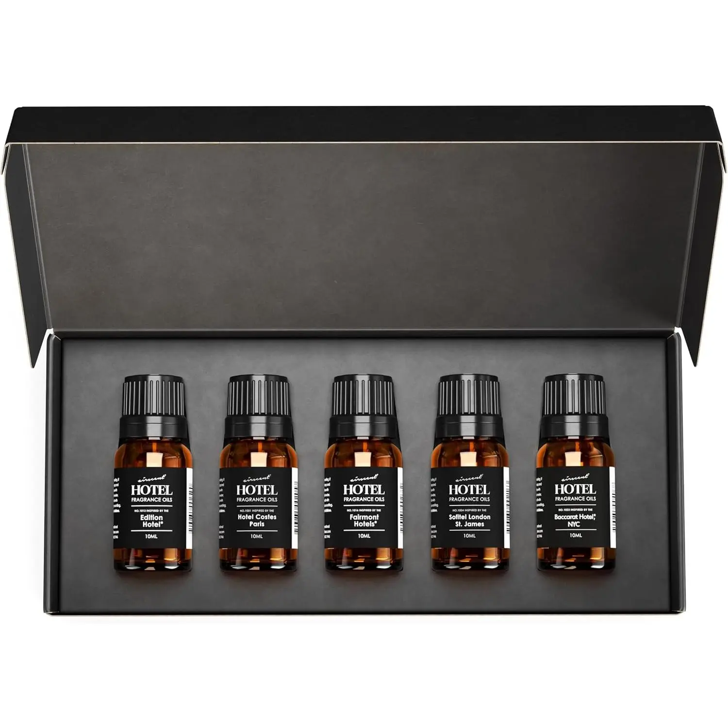 AirScent Hotel Diffuser Oil  Set - Metro City Hotel Scents - 10 mL, 0.34 fl oz  Oil Set - Inspired by The Hotel Costes Paris, Fairmont, London St James, The Baccarat Hotel and Others