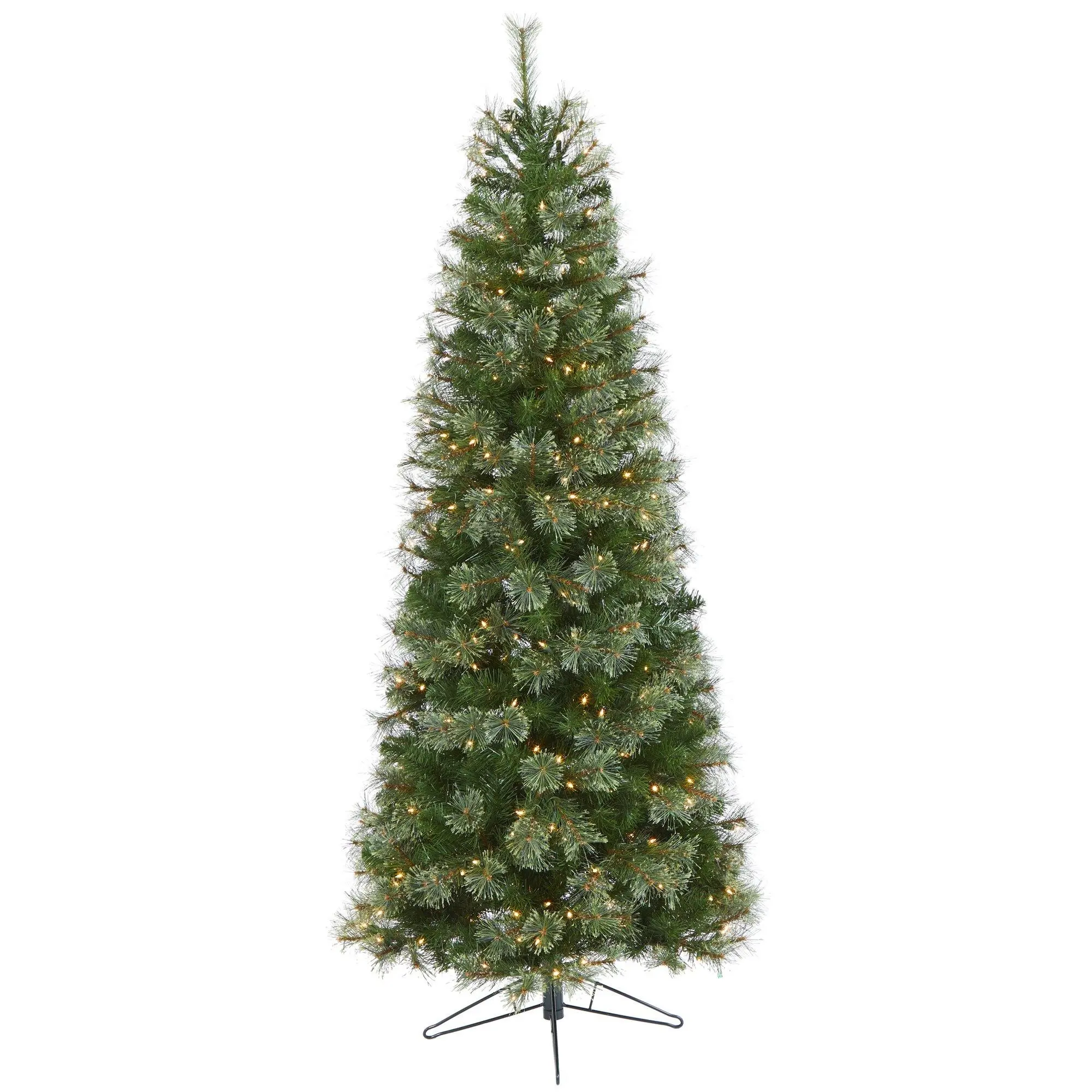6.5ft Tall Traditional Slim Cashmere Artificial Christmas Tree for Indoor Holiday Use - 350 Warm White Fairy Lights, 660 Bendable Branches, Ornaments Decoration, Stand, Easy Installation, Maintenance Free, 6.5 Feet Tall