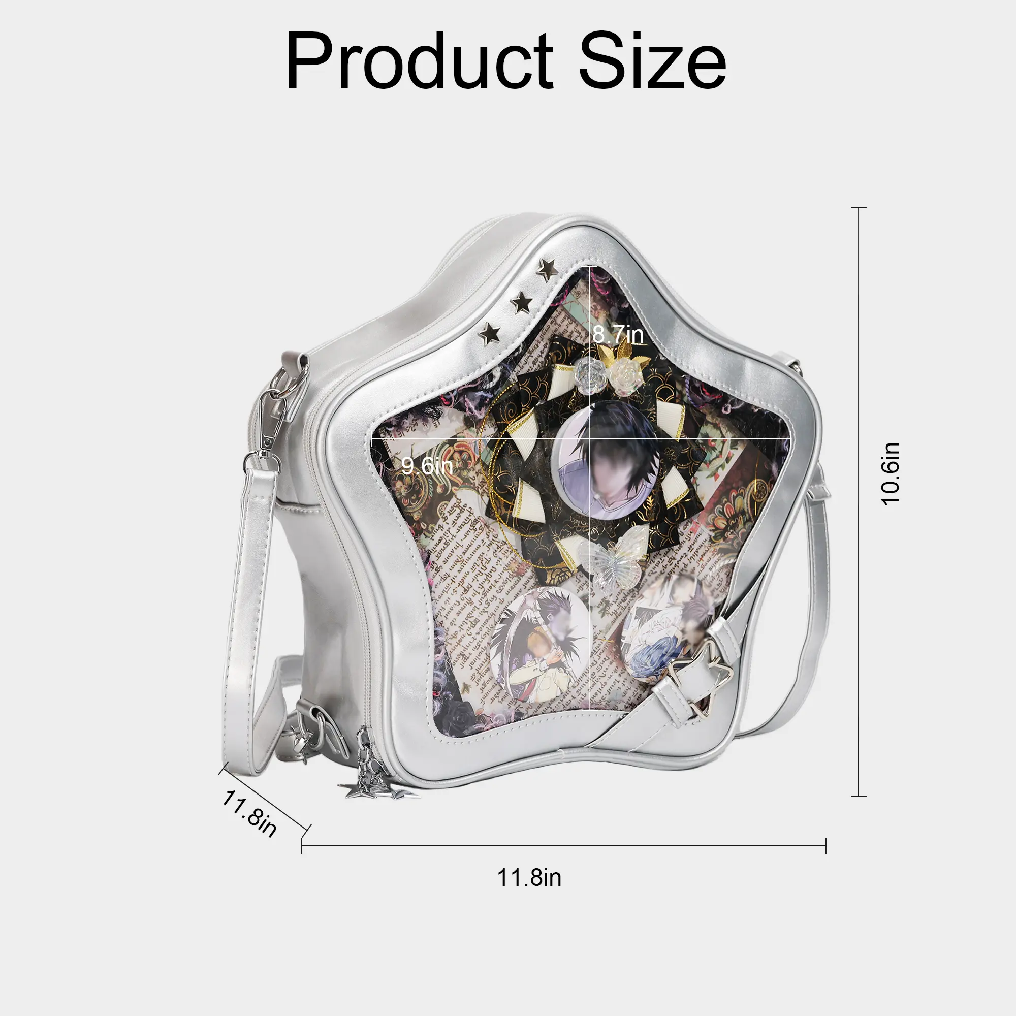 RIVERICH 3-Way Convertible Star-Shaped Ita Bag for Anime & K  display picture 1