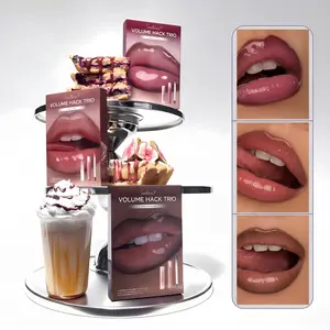Volume Hack Trio Sweet Fig Set | Lip Combo for Plump, Hydrated & Glossy Lips | 3-in-1 Kit (3 Shades, Lip Mate Pencil 0.5g, Melting Balm 3.5g, & Color Gloss 4g)