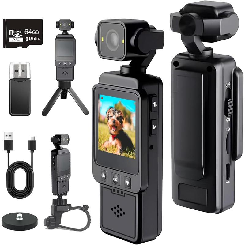 NTMHCTA Mini Body Wireless Vlog Camera with Night-Vision 180° Rotation ...