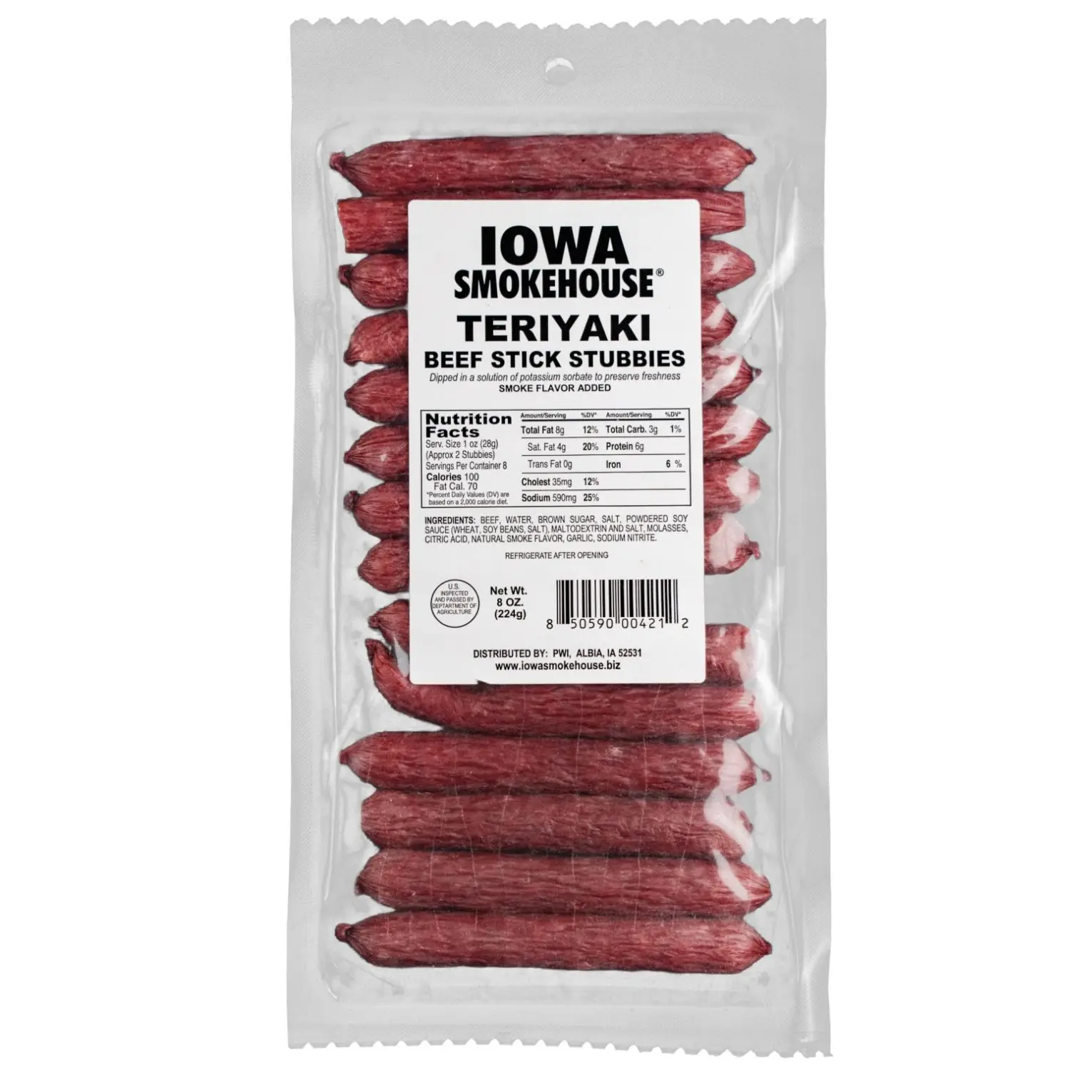 8 oz Beef Stick Stubbies Teriyaki