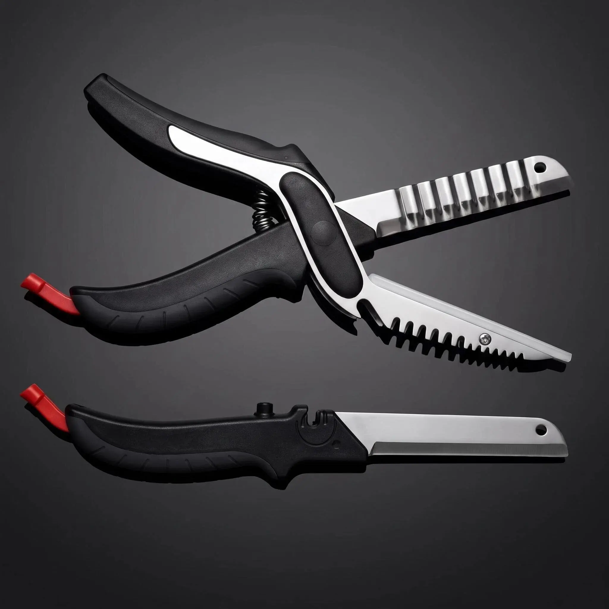 7-in-1 Upgraded Gen 2 Kitchen Scissors with Cutting Board - Stainless Steel Food Shears with Safety Lock, Multipurpose Cutter for Meat, Vegetables, Cheese