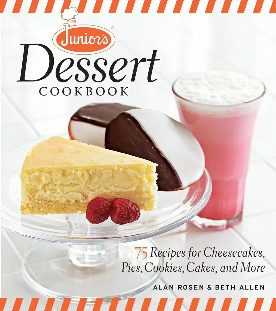 Used Hardcover Book - Junior's Dessert Cookbook: 75 Recipes for Cheesecakes, Pies, Cookies, Cakes, and More by Alan Rosen (English), Hardcover Books