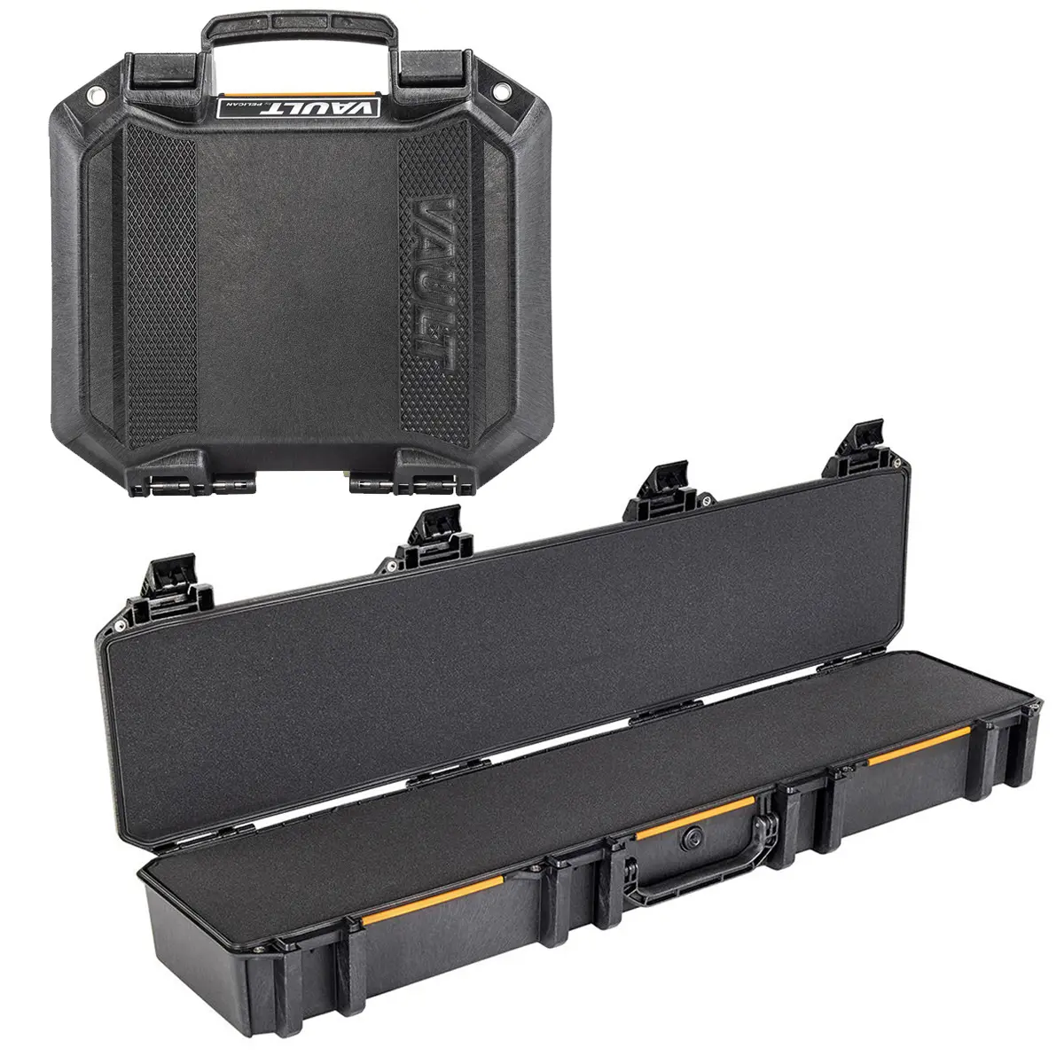 Pelican V770 Vault Single Scoped Rifle Case, Black, Bundle with V100 Vault Small Pistol Black Case
