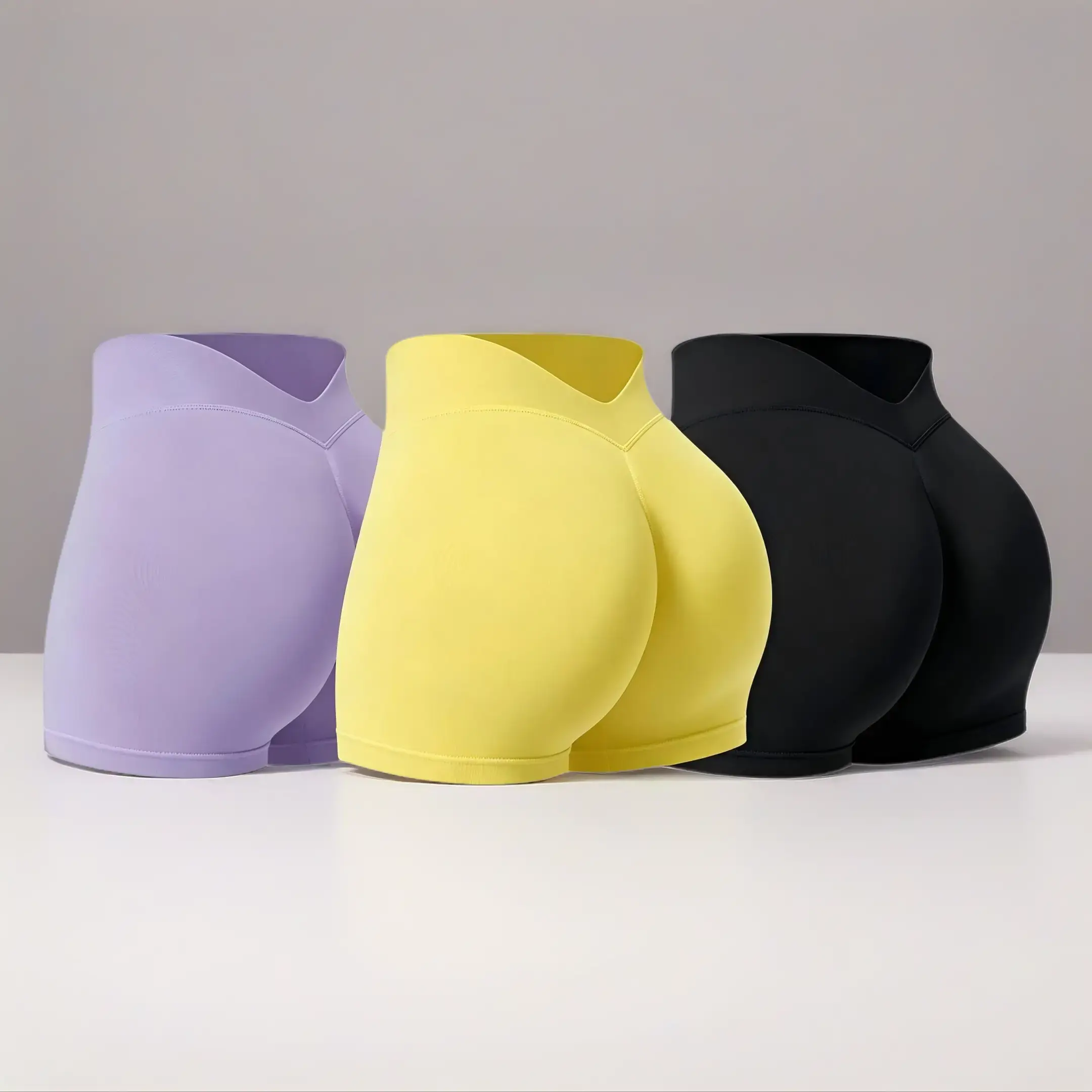 2026 New Women's 3Pack HighWaisted Impact Shorts ButtLifting CurveHugging Compression Tummy Control Breathable for Yoga Running Cold Wash Casual Activewear
