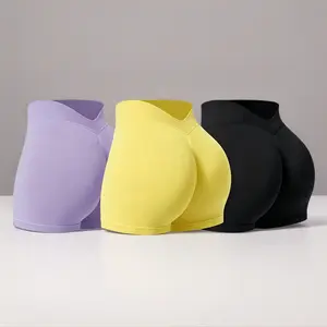 Women's 3-Pair High-Waisted Impact Shorts - Butt-Lifting, Shaping, Curve-Hugging Compression Sports Shorts for Workout, Yoga smujer quality gym clothes