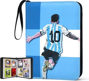 400 Pockets Soccer Card Binder for Soccer Cards 2025 2026,Portable Waterproof Storage Bag with Removable Sleeves for Topps Sports Cards Collectors