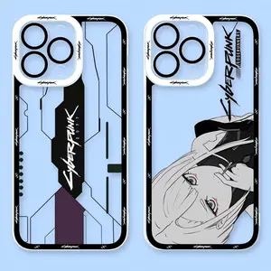 Fashion Artistic Anime Edgerunners Cyberpunk 2077 Lucy Phone Cases For iPhone 17 Promax Pro Air 16 Plus 15 14 13 12 11 Transparent Shockproof Protective Cover Perfect Christmas Halloween Birthday Gift