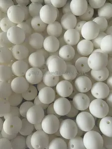 15mm White Silicone Beads, Round, Solid Color, DIY Pens, DIY keychain, Loose