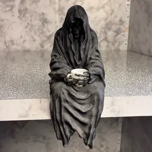 Suriel-Inspired Gothic Shelf Sitter Figurine ACOTAR Bookish Merch Detailed Hooded Cloak Design Fantasy Room Ornaments