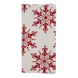 SARO  Table Napkin with Snowflake Design - Set of 4