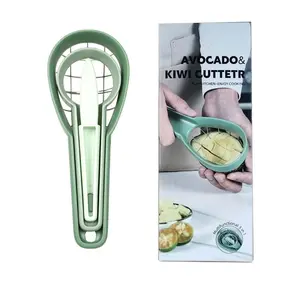 3-in-1 Avocado Slicer Tool with Pitter & Fruit Cutter – Multi-Function Avocado Cutter for Avocado, Kiwi & Soft Fruits, Easy Clean Kitchen Gadget
