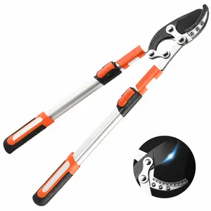 Hedge Shears, Manual Hedge Trimmers with Steel Wavy Blade, Telescopic Hedge Clippers with Extendable Handle, Home Garden Pruner