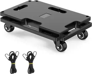 Moving Furniture Dolly Connectable, 440 LBS Capacity Piano Dolly, Heavy Duty 4 Wheel Cart for Heavy Furniture, Black, 1 Pack