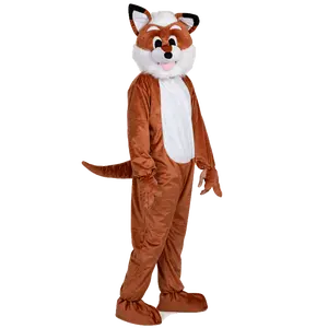 Fox Mascot Costume For Adult | Full Body Plush Animal Outfit with Oversized Head, Tail & Mitts – One Size Fits Most – Perfect Halloween, Cosplay, Theme Events, School & Sports Events