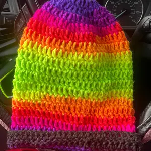 Rain Slouching Hat - Multicolor, Handmade, Stylish Design