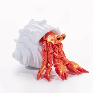 3D Printed Adjustable Jointed Hermit Crab Toy, Perfect for Holidays & Party Decor, Flexible Joints, Beautiful Colors, Suitable for Ages 14+, Ornaments