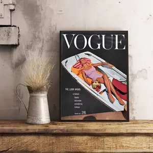 Vintage Fashion Magazine, Old Magazine Cover, Vİntage Wall Art, Retro Magazine Art Print