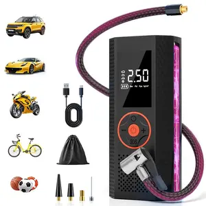 Portable Car Tire Inflator, 150psi Smart Wireless Digital Pump, Car Air Compressor, Multi-Function for Cars Bikes Balls, Durable Easy-To-Use Travel Essential