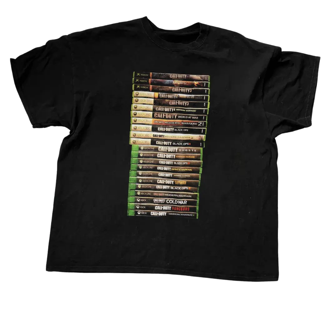 Call of Duty Game Stack Black T-Shirt, Game COD Graphic Tees, Unisex Tshirt, Gifts Shirt, Menswear Womenswear Streetwear, Aesthetic, Heavyweight Cotton Comfort Top Regular Fit Y2k Outfit Outdoor Affliction Clothes