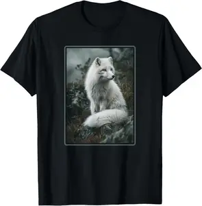Casual Cotton shortsleeve tees Arctic Foxes Lovers Arctic Fox T-Shirt
