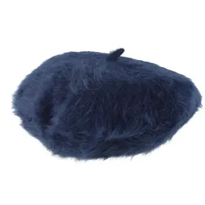 Angela & William Women's Soft Angora Beret - Classic French Style Winter Hat, Cozy and Stylish Fashion Accessory