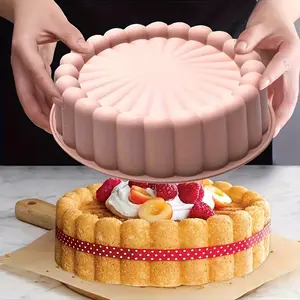 1pc or 2pcs Round Non-Stick Silicone Cake Mold (19.51 cm) - Multi-Functional Bakeware for Weddings, Birthdays
