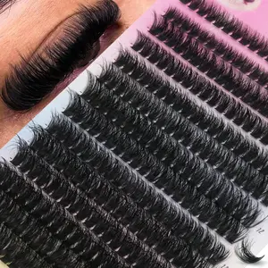 280 Clusters Lashes 80D 3D Fluffy DIY Eyelash Extension, Curling Long Individual Lashes,  Volume Faux Mink Lash Clusters Extension DIY At Home Lash Clusters, Eyelash Clusters, Individual Eyelashes, Lashes, Fake Lashes