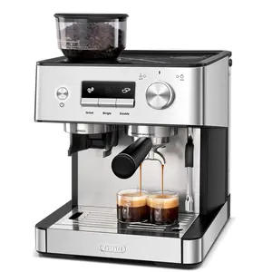 【Springtok】Gevi Espresso Machine with Grinder & Steam Wand | Home Barista Latte Maker | 2.3L Water Tank | Perfect Gift for Coffee Lovers