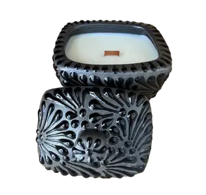 Talavera Rectangle Candle Jar - Simple Product Title Based on Given Information