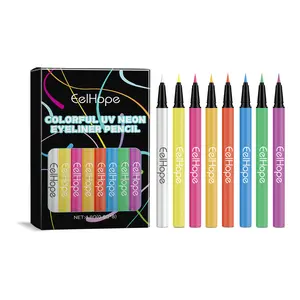 8-Color Liquid Eyeliner Set, Waterproof & Smudge-Proof, Smooth Glide, Long-Lasting Vibrant Colors for Precise Eye Makeup