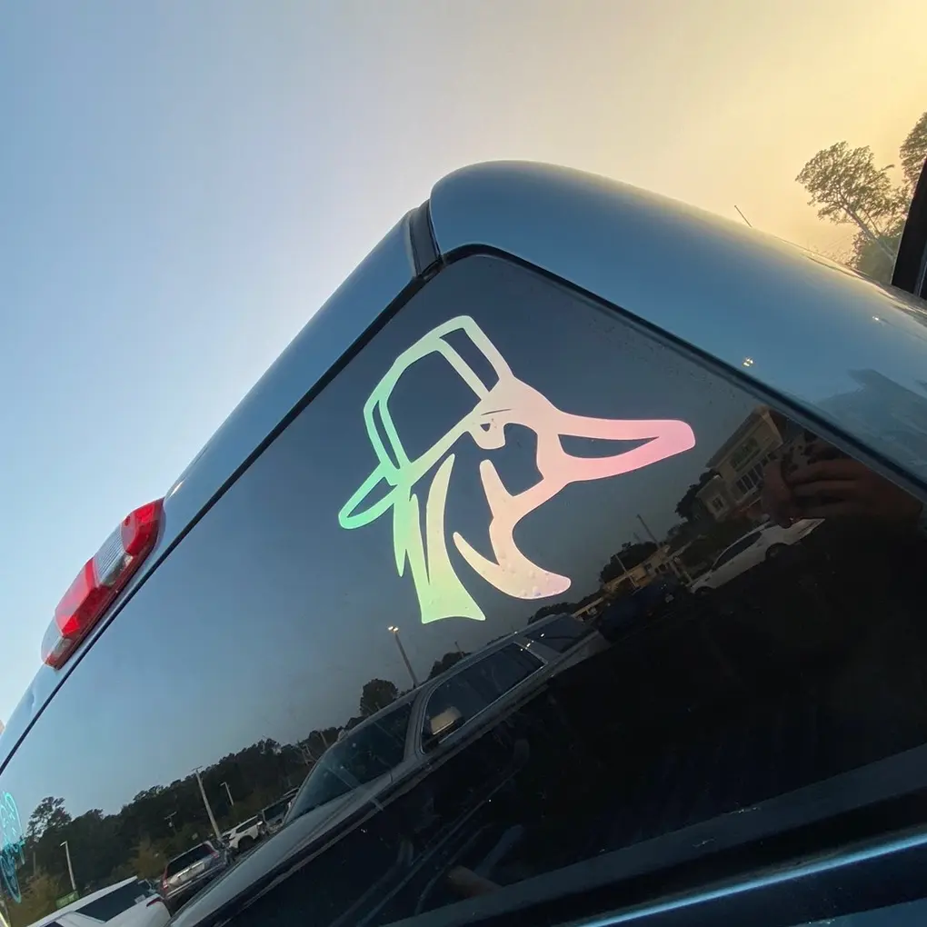 Duck with hat decal