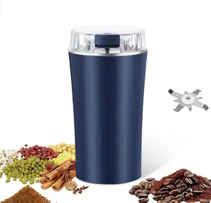 Electric Stainless Steel Coffee & Spice Grinder, Multi-Purpose Household Superfine Grinder, Compact Portable Easy Grain Mill for Herbs Nuts Seeds, Kitchen Grinding Machine