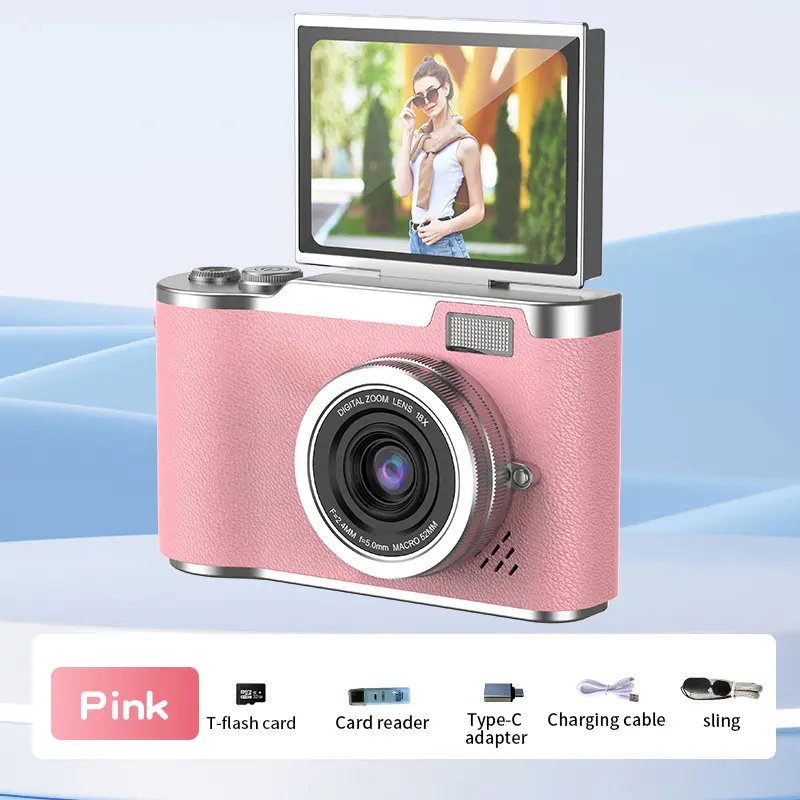 Portable Digital Cam, Student Camera, Pocket Camera, Vlogging Camera, Entry-Level Digital Camera With 32GB Memory Card, Video, Photography, Perfect For Back-To-School Season, Holiday Gift Birthday Selfie Digital Zoom Camera Charging Electronic High Defini