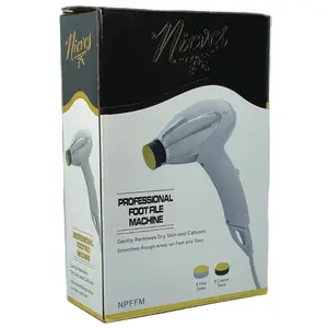 Nieves Professional Foot File Machine - Gently Removes Dry Skin & Calluses with 6 Fine & 6 Coarse Disks