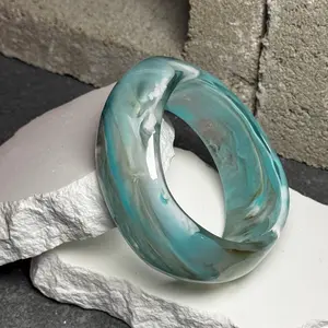 Sunset Sorbet Marble Bangle Set 8"