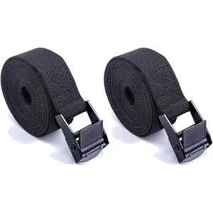 Tie Down Nylon Strap - 2 count Cam Buckle Tie Down Straps Heavy Duty Secure Straps up to 500 lbs Capacity for ,SUP, Kayak, Canoe, Surfboard, Cargo, Boat,Trailer