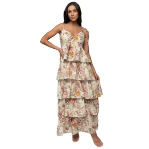 Angelica Tiered Maxi Dress | Multi Floral