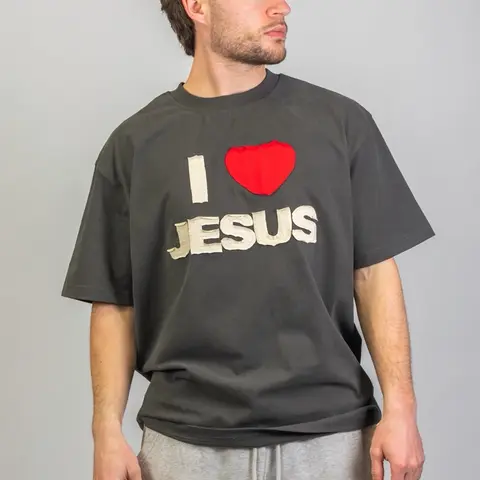 I Love Jesus Hand-Stitched Heavy Tee