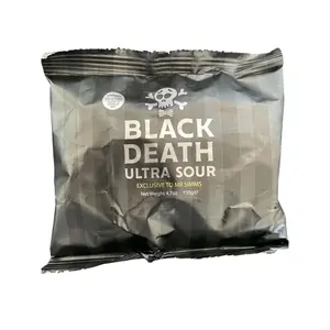 Black Death Sour Balls 4.7oz Bag - Exclusive to Mr Simms - Total Extreme Sour Hard Candy Balls, Super Sour Challenge Candy