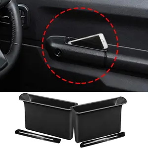 for Suzuki Jimny JB64 JB74W 2019 2020 2021 2022 2023 2024 2025 Accessories Front Row Door Side Storage Box Handle Pocket Armrest Phone Container Black