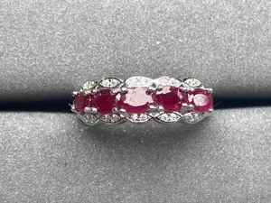 A469 Natural Stone Garnet Ring
